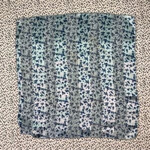 Vintage Blue Floral Scarf.